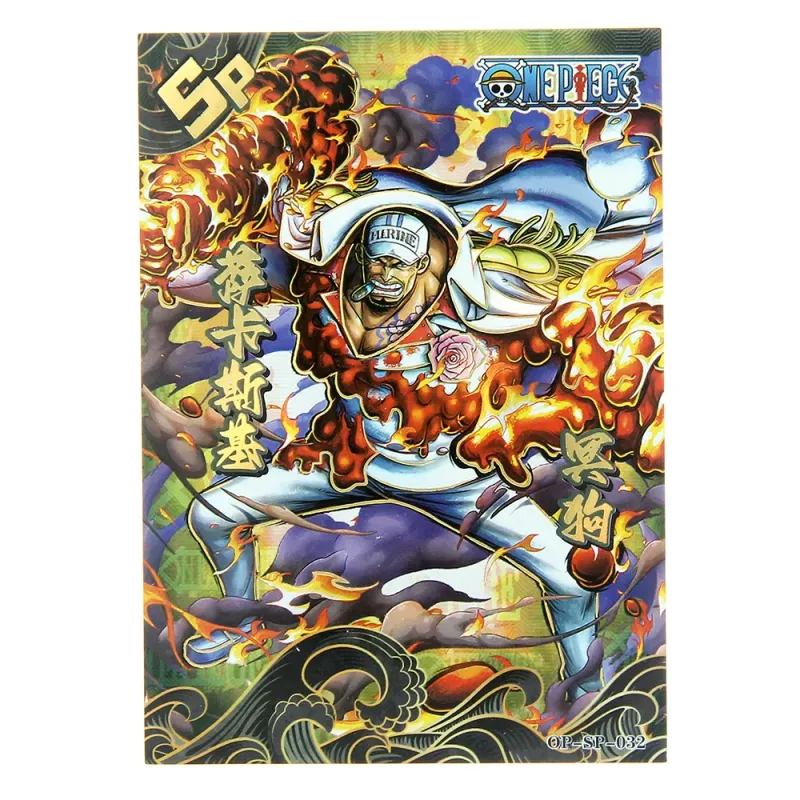 one-piece-SP-trading-card-23 One Piece Sakazuki Akainu SP 032 Thick Hit Foiled Trading Card