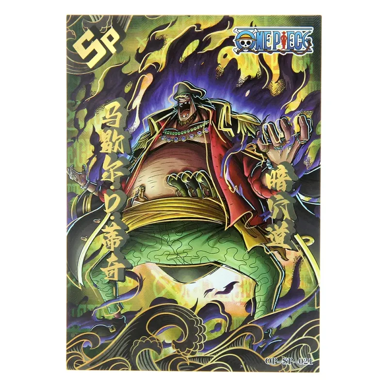 one-piece-SP-trading-card-34 One Piece Marshall D Teach SP 021 Thick Hit Foiled Trading Card