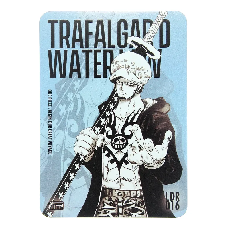 one-piece-trading-card-ldr-14 One Piece Trafalgard Water Law LDR 016 Thick Hit Sketch Trading Card