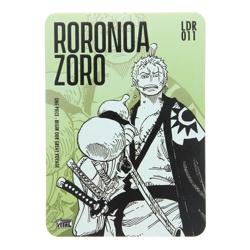 one-piece-trading-card-ldr-19 One Piece Roronoa Zoro LDR 011 Thick Hit Sketch Trading Card
