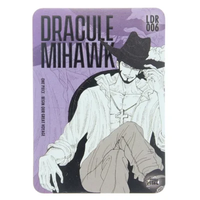 One Piece Dracule Mihawk LDR 006 Thick Hit Sketch Trading Card